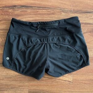 lululemon athletica Black Athletic Shorts with Wide Waistband - size 4